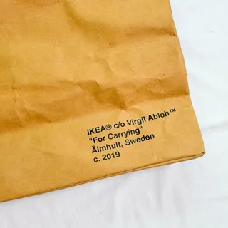 Photo of Virgil Abloh x IKEA MARKERAD Off-White "SCULPTURE" Tote Bag - Medium 9 Gallon