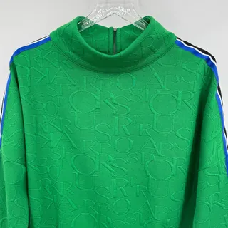 Photo of IC Collection sweatshirt letter texture special tape mock neck Kelly green S