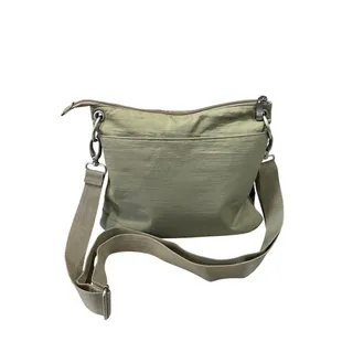 Photo of BAGGALLINI Criss Cross Crossbody Bag Purse Light Green W/ Blue Lining