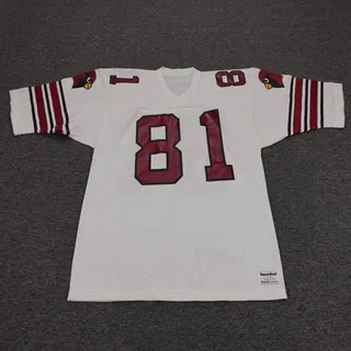 Photo of Vintage St Louis Cardinals Jersey Mens Large White NFL Roy Green 81 Sand-Knit