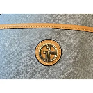 Photo of Giani Bernini Ocean Blue Small Triple-Zip Leather Dasher Crossbody Purse