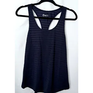 Photo of Zyia Active Womens Sz XL Navy Cubana Racerback Sleeveless Yoga Workout Tank Top