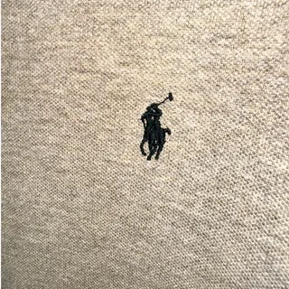Photo of Polo Ralph Lauren Mens Size XXL Tan Black Pony Long Sleeve 3 Button Collar Shirt