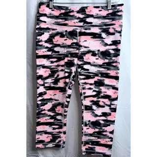 Photo of Lululemon Womens Size 8 Wunder Under Cropped Pant Wamo Barely Pink Camo Capri