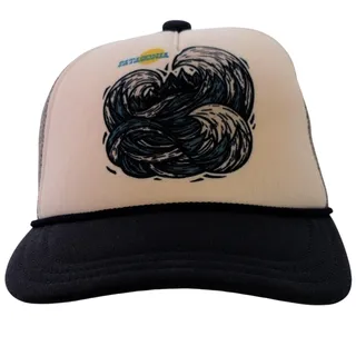 Photo of Patagonia Wave Sun Graphic Foam Trucker Hat Beige Black Rope Snapback Cap OSFM