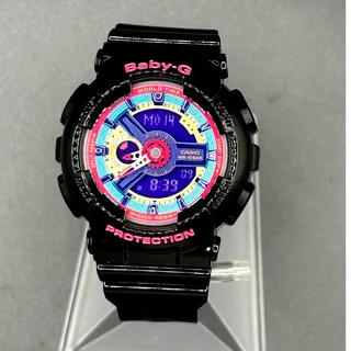 Photo of Casio Baby-G BA-112-1A Analog Digital Black Multicolor Watch 100M Discontinued 
