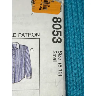 Photo of McCalls 8053 Sewing pattern button down shirt oxford size 8 10