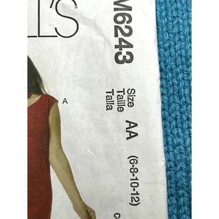 Photo of McCalls 6243 sewing pattern bodycon dress cutouts size 6 8 10 12