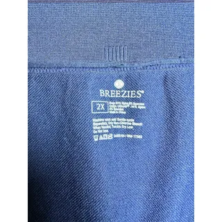 Photo of Breezies Seamless Tummy Control Legging Navy Blue Plus Size 2X QVC