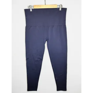 Photo of Breezies Seamless Tummy Control Legging Navy Blue Plus Size 2X QVC
