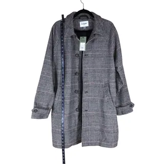 Photo of NWT Goodfellow & Co Car Coat Men’s Medium Brown Glen Plaid Preppy Winter Formal