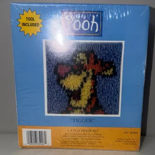 Photo of Disney Tigger Latch Hook Kit 7"x7" w/ Tool Winnie Pooh SK0006 Craft