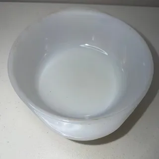 Photo of Vintage Glasbake All White Milk Glass Covered Casserole Dish 2 Quart