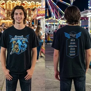 Photo of Vintage Halo Outpost Discovery T Shirt Mens Medium Black 2019 Gaming Graphic Tee