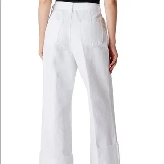 Photo of J Brand | White Louisa High Rise Tie Waist Pant | Size 32