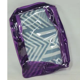 Photo of Paul Mitchell Geometric Cosmetic Travel Bag Purple Trim