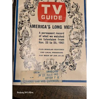 Photo of 1964 TV Guide America’s Long Vigil JFK Kennedy Assassination Jan 25-31 Issue