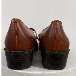Photo of Y2K Dark Academia Brown Mary Jane Shoes Embroidered Cosplay Girls Size 3.5 Heels