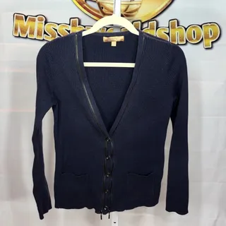 Photo of Ellen Tracy Navy Blue 100 Percent Cotton Sweater Size Medium
