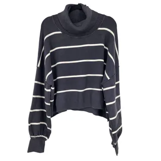 Photo of Free People Paulie Striped Turtleneck Long Sleeve Sweater Top Size XS