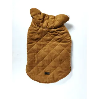 Photo of UGG Brown Dog Coat Large Quilted Sherpa Fleece Lined Hook Loop Closure