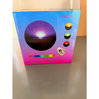 Photo of TWO Boxes (4 Total Lights) Ip65 Weatherproof RGB LED Wall-wash Lights Indoor/Outdoor 3000K