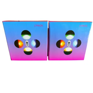 Photo of TWO Boxes (4 Total Lights) Ip65 Weatherproof RGB LED Wall-wash Lights Indoor/Outdoor 3000K