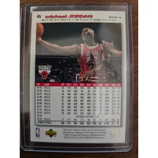 Photo of Michael Jordan 1995-1996 Upper Deck Coll. Choice #45 - Chicago Bulls - PSA 6