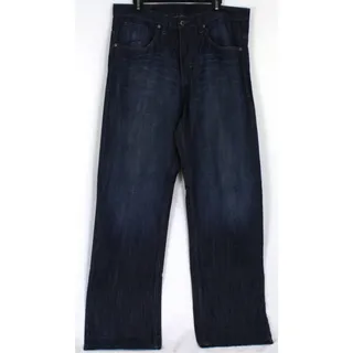 Photo of Vintage Y2K Rocawear Dark Indigo Wash Embroidered Pocket Baggy Jeans Mens 36