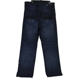 Photo of Vintage Y2K Rocawear Dark Indigo Wash Embroidered Pocket Baggy Jeans Mens 36