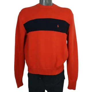 Photo of Vintage Polo Ralph Lauren Sweater Mens L Crewneck Fisherman Cotton Knit Varsity