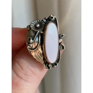 Photo of Antique Native Pink Mother of Pearl Ring
