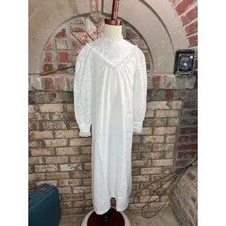 Photo of dress 1970s girls confirmation gown white lace 