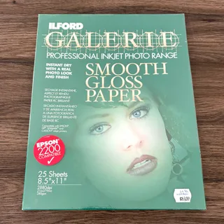 Photo of ILFORD Galerie Professional Inkjet Photo Range Smooth Gloss Paper