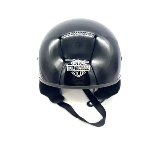 Photo of Harley Davidson Half Shell Rally Rider Motorcycle Helmet Size XL w/ Helmet Tote