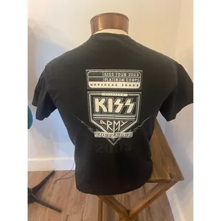 Photo of 2003 KISS ARMY Access Ticket Club Concert Tour Platinum Corps Shirt Size Medium