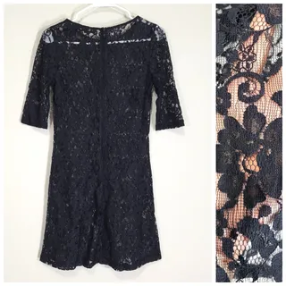 Photo of Black Lace Dress Womens XXS  Ever Pretty Sheer Whimsigoth Party Romantic LBD