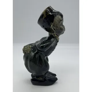 Photo of Vintage Bellhop Bellboy Ceramic Glazed Figurine 6.5” Tall