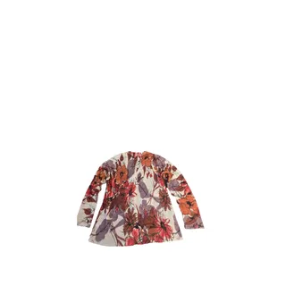 Photo of Coldwater Creek Floral Print Cardigan Sweater L 14-16 Red Multi