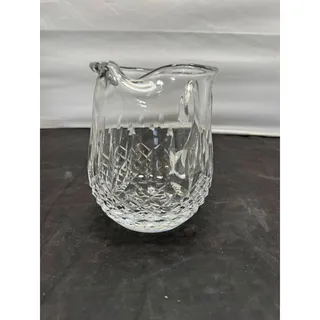 Photo of Waterford Crystal Lismore Ice Lip Pitcher 6" Water Jug Signed Ireland Vintage