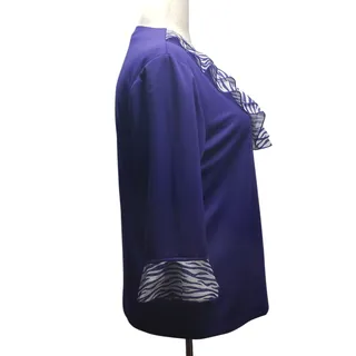 Photo of Vintage Blair Zebra Print Ruffle Blouse Large Whimsigoth Y2K Grunge Fairy
