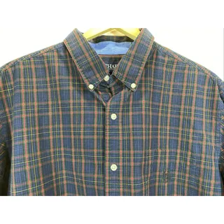 Photo of Vintage Chaps Ralph Lauren Plaid Long Sleeve Button Shirt Mens XL 46 48 Blue