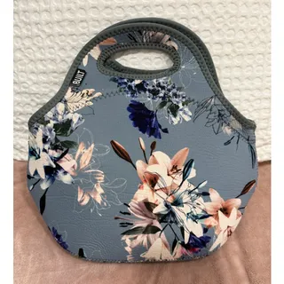 Photo of BUILT Gourmet Getaway Lunch Bag Lush Flower Insulated Neoprene Reusable Washable