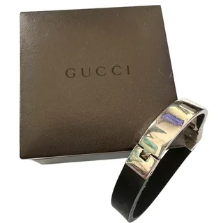 Photo of Gucci Rubber and Sterling Silver ID Bracelet- Full Inclusion