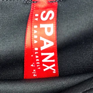 Photo of SPANX Faux Leather Moto Black High Waist Full Length Pull On Leggings Size M