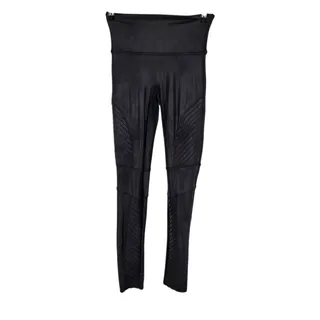 Photo of SPANX Faux Leather Moto Black High Waist Full Length Pull On Leggings Size M