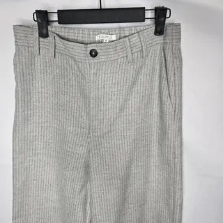 Photo of Z Supply Evette Pinstripe Pant Sea Salt Gray Wide Leg Trouser Medium NWOT