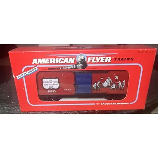 Photo of American Flyer 6-48483 Boys Railroad Club Boxcar NIB S Guage