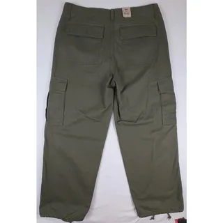 Photo of Levi's 94 Baggy Cargo Pants Womens 32x30 Army Green Cotton Adjustable Hem NWT