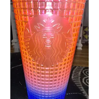 Photo of Starbucks 24oz Watermelon Pink Purple Gradient Ombre Grid Venti Tumbler Cup 2022